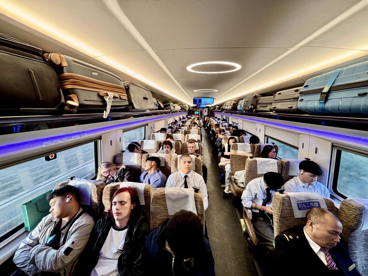 The afternoon was spent on the high-speed bullet train to Xi’an 🚄✨ After a local dinner on arrival, it was straight to bed - ready to explore everything Xi’an had to offer! 🇨🇳 <a href="/StCuthbertsMFL/">MFL at St Cuthbert's High School</a> #StCuthbertsFormingGreatMen