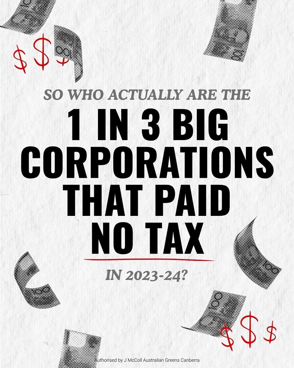 در سال مالی قبل، یک‌سوم از شرکتهای بزرگ استرالیا حتی یک سنت هم مالیات ندادن!
برخلاف تصور این شرکتها قانون را دور نمی‌زنند؛ بلکه با لابی کردن با نمایندگان، قوانین رو به دلخواه خودشون می نویسند.
به اینکار میگن؛ تصرف قانون‌گذاری، یعنی قدرت اقتصادی تبدیل میشه به نفوذ سیاسی!