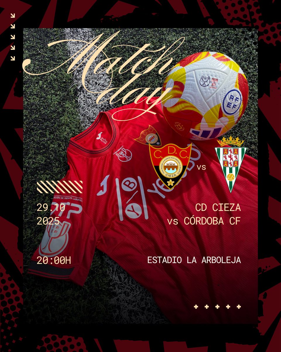 🔴⚫️¡HA LLEGADO EL GRAN DÍA, ESPARTEROS!🔴⚫️

🆚 CD CIEZA vs CÓRDOBA CF
🏟️ La Arboleja
🕗 20:00h

🙌🏼 Una ciudad entera detrás de un sueño, un equipo dispuesto a dejarse el alma y una afición que va a rugir como nunca.