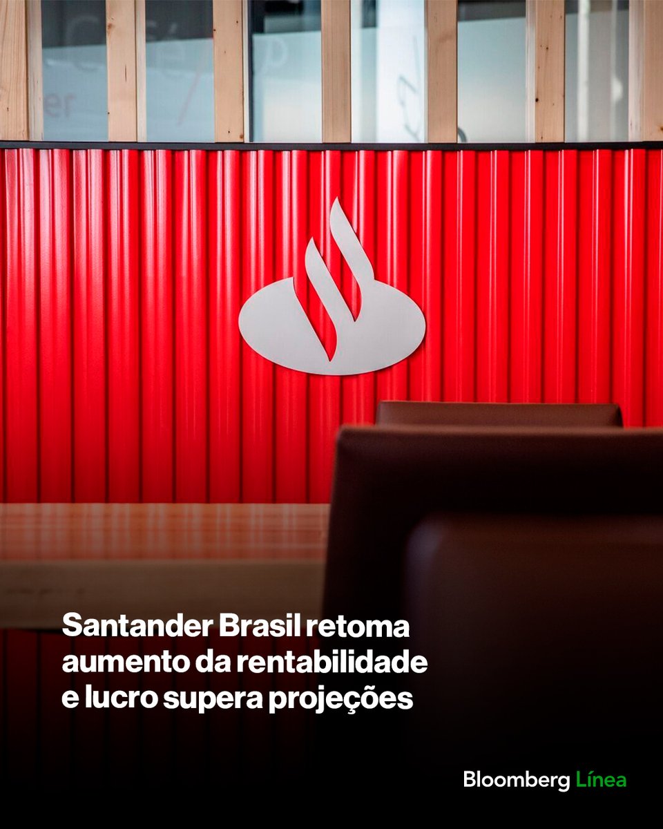 BloombergLineaB's tweet image. Santander Brasil retoma aumento da rentabilidade e lucro supera projeções. Saiba mais: bit.ly/4oj8IIE

#brasil #negócios #lucro