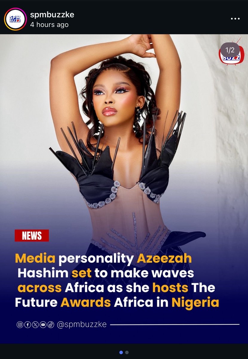 TFAAfrica's tweet image. The world is taking notice. 

Making history across borders, @azeezah_h 👑💕 — a 2025 nominee and the first East African to host The Future Awards Africa — continues to embody this year’s theme, Threads of Legacy.

#ThreadsofLegacy 
#TheFutureAwardsAfrica
#TFAA2025