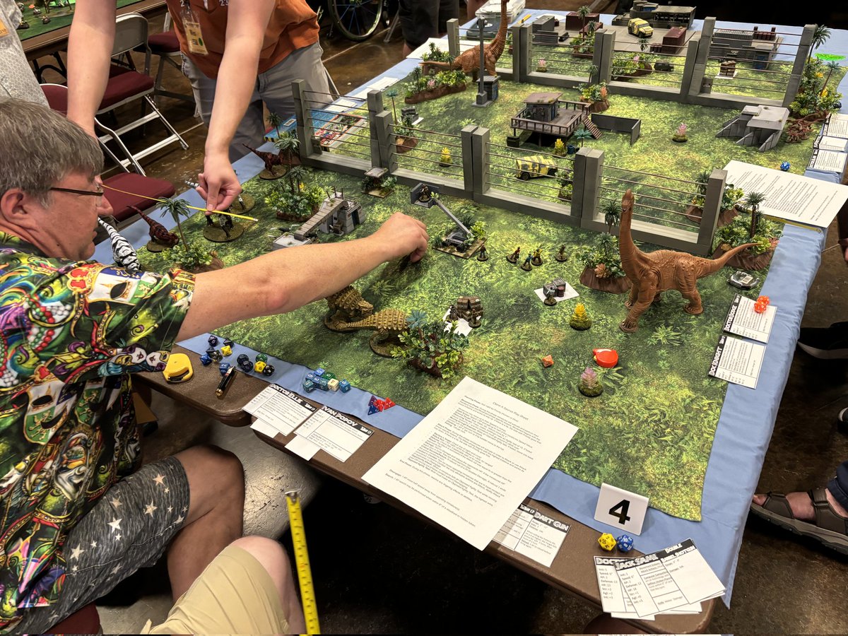 CloneaSaurusMG's tweet photo. Check out these fantastic photos of a demo for Clone-a-Saurus run by one of our players, David, over in Texas! 

He ran an excellent 3 part scenario based around the survivors attempting to escape Perrel's Paradise!

The event where the game took place was MilleniumCon! https://t.co/IZ8yebiO6c