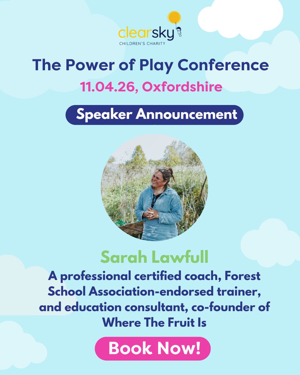 Who is coming to our third Power of Play Conference? 
We are very excited for this event. Tickets are selling fast so grab your Super Early Bird before they all fly away!
Special Guest yet to be announced!

clear-sky.org.uk/conference/