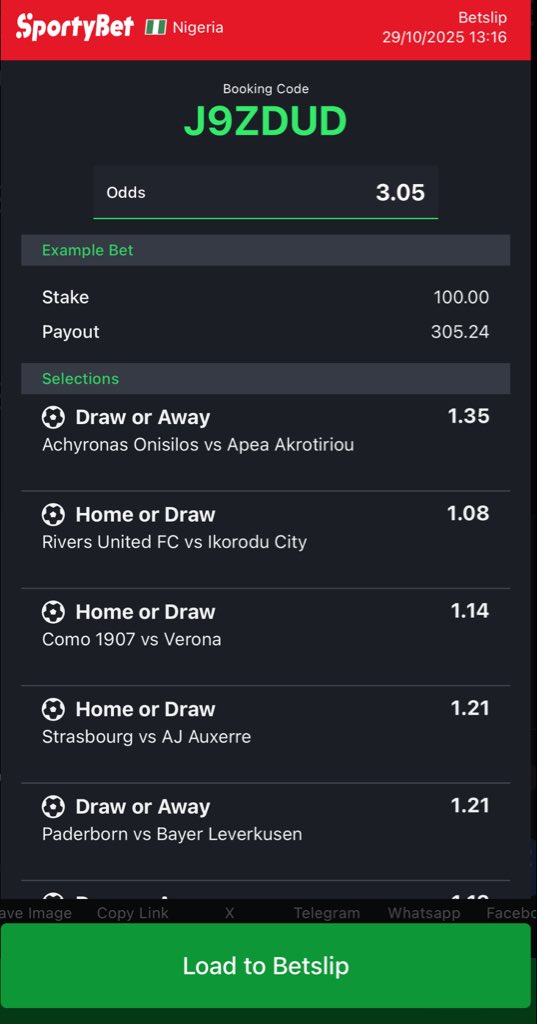 Double All Your Money Right Now 💰

SportyBet code: J9ZDUD