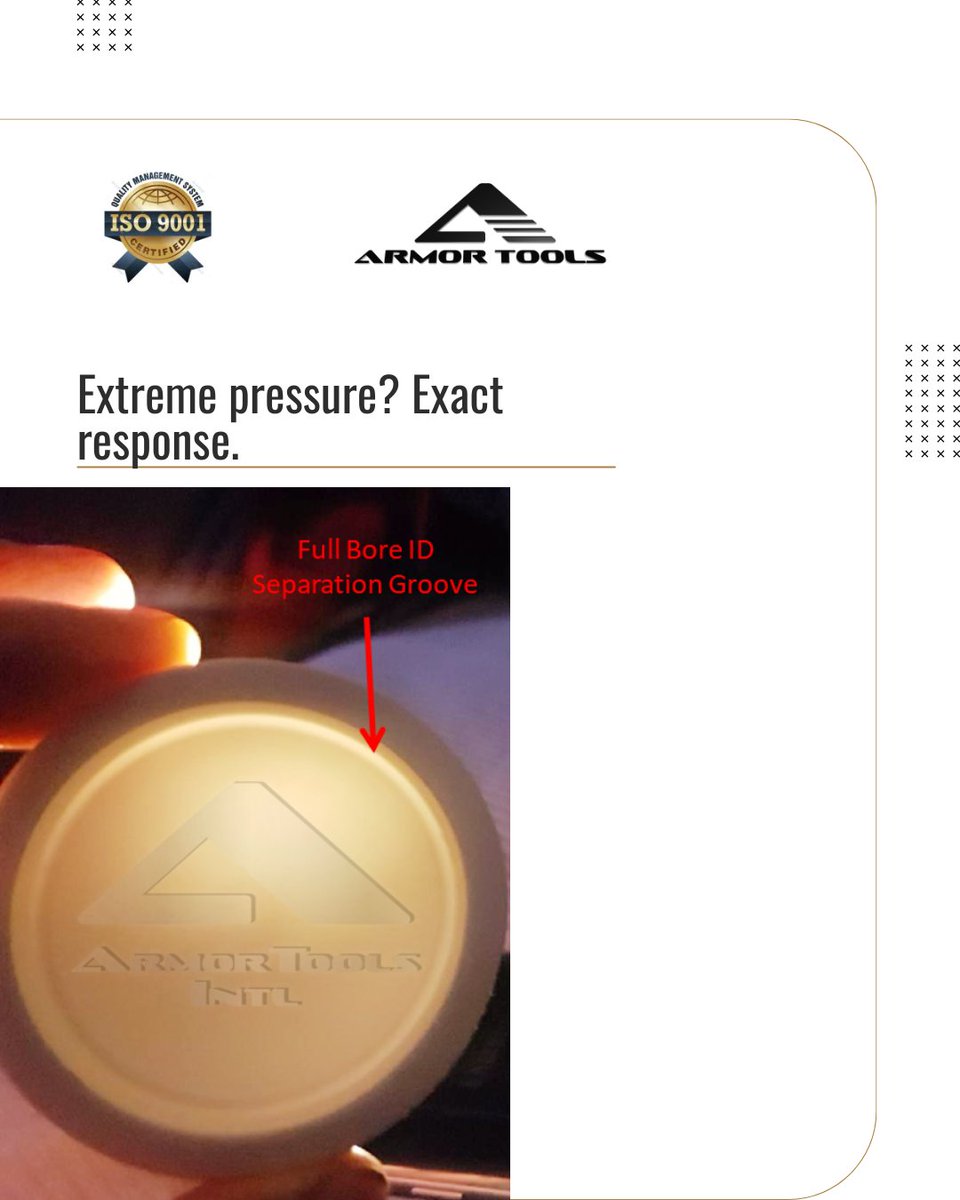 ArmorTools2442's tweet image. 🔥 Engineered for the extremes.

Armor Tools Rupture Discs are built to perform. When pressure mounts, precision matters.

🛠️ Learn more: armortools.ca

#WellIntegrity #DownholeTools #PressureControl