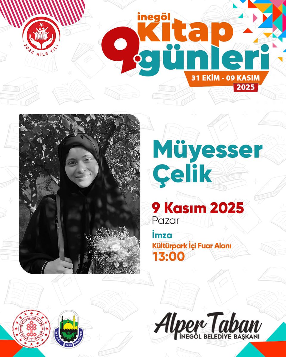 Yazarlarımız   İnegöl 9. Kitap Günleri’nde İmza günlerine bekleriz.