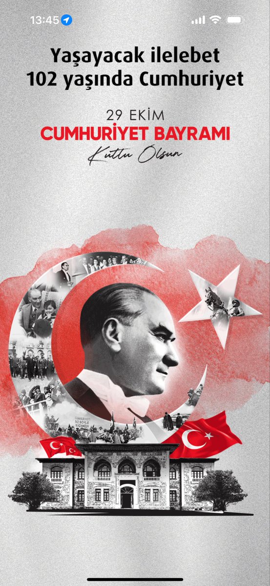 Büyük Türk milletinin 
Cumhuriyet Bayramı kutlu olsun!