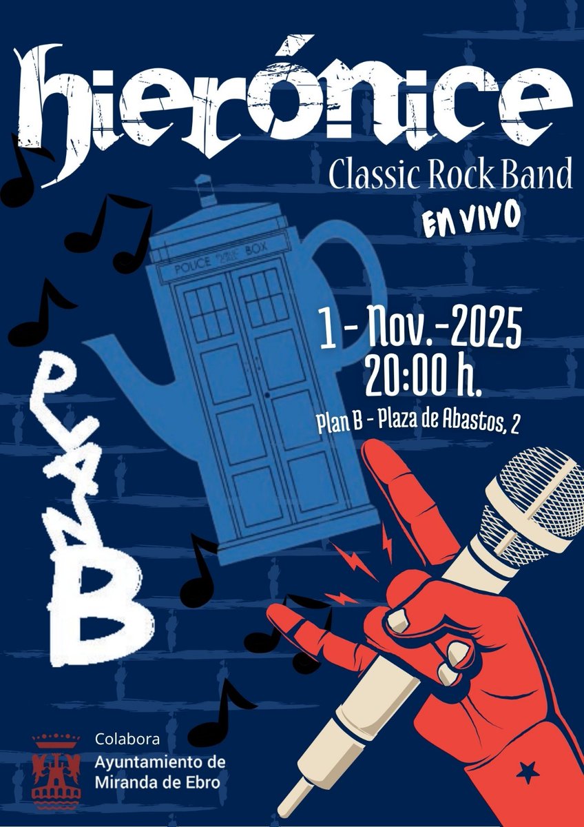 planbdemiranda's tweet photo. ¡Calentando motores para el próximo sábado 1 de Noviembre!
Apunten fecha para disfrutar a lo grande!
@Hieronice  🎶🤘🏼¡No se lo pierdan!
🔹
🔹
🔹
#bar #hosteleria #MirandaDeEbro #PlazaDeAbastos #tardis #hieronice #músicaendirecto #lifemusic https://t.co/pquzaaMLqG