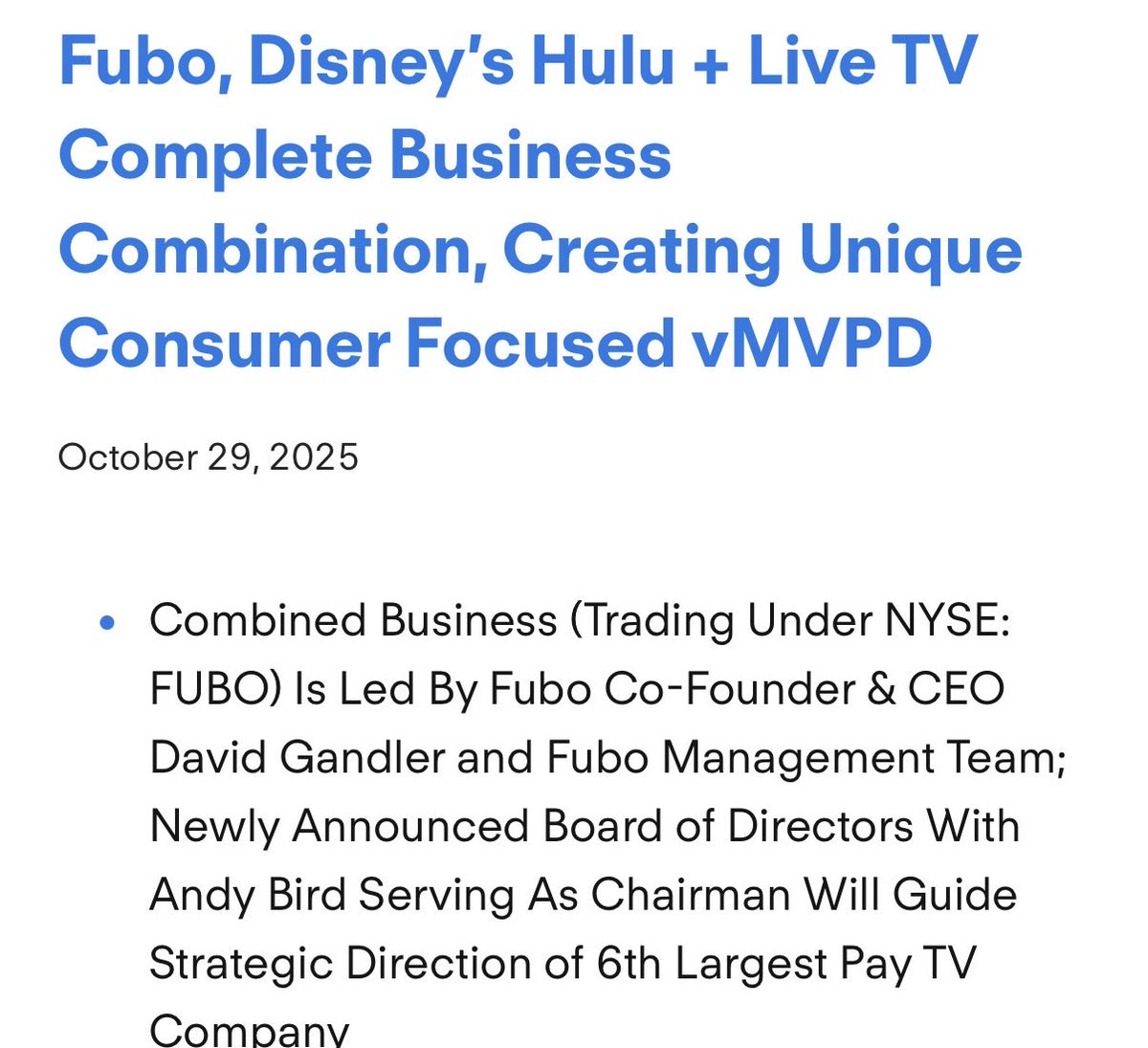 StockResearchWk's tweet image. $FUBO MERGER COMPLETED