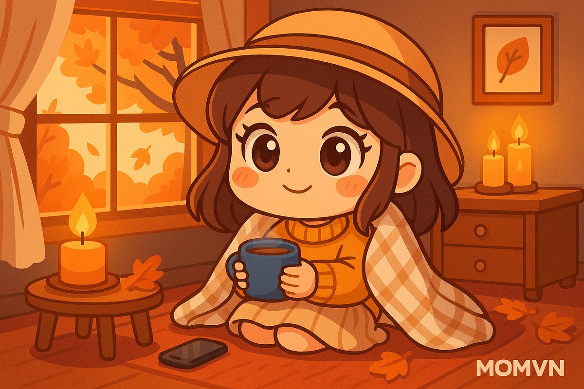 MOMVN_Token's tweet image. Today’s vibe: Autumn + cozy 🍂
Danes call it hygge—soft lights, blanket, hot drink, no rush. 
I’m leaning into it: phone off, candles lit, heartbeat easier.
Chill doesn’t mean stopped — it means choosing peace over noise.
#MOMVN #SlowMode #DailyVibe”