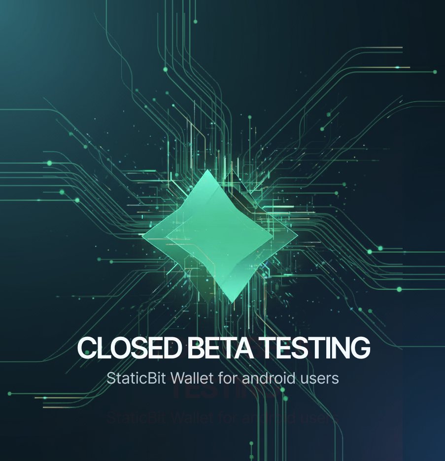 StaticBit_io's tweet image. 🚀 Closed Beta Testing – StaticBit Wallet for android users (Join Now!)

Hey everyone! 👋
We’re launching a closed beta for the StaticBit Wallet — a next-generation XRPL-based wallet designed for speed, security, and true decentralization.

We’re looking for early testers who…