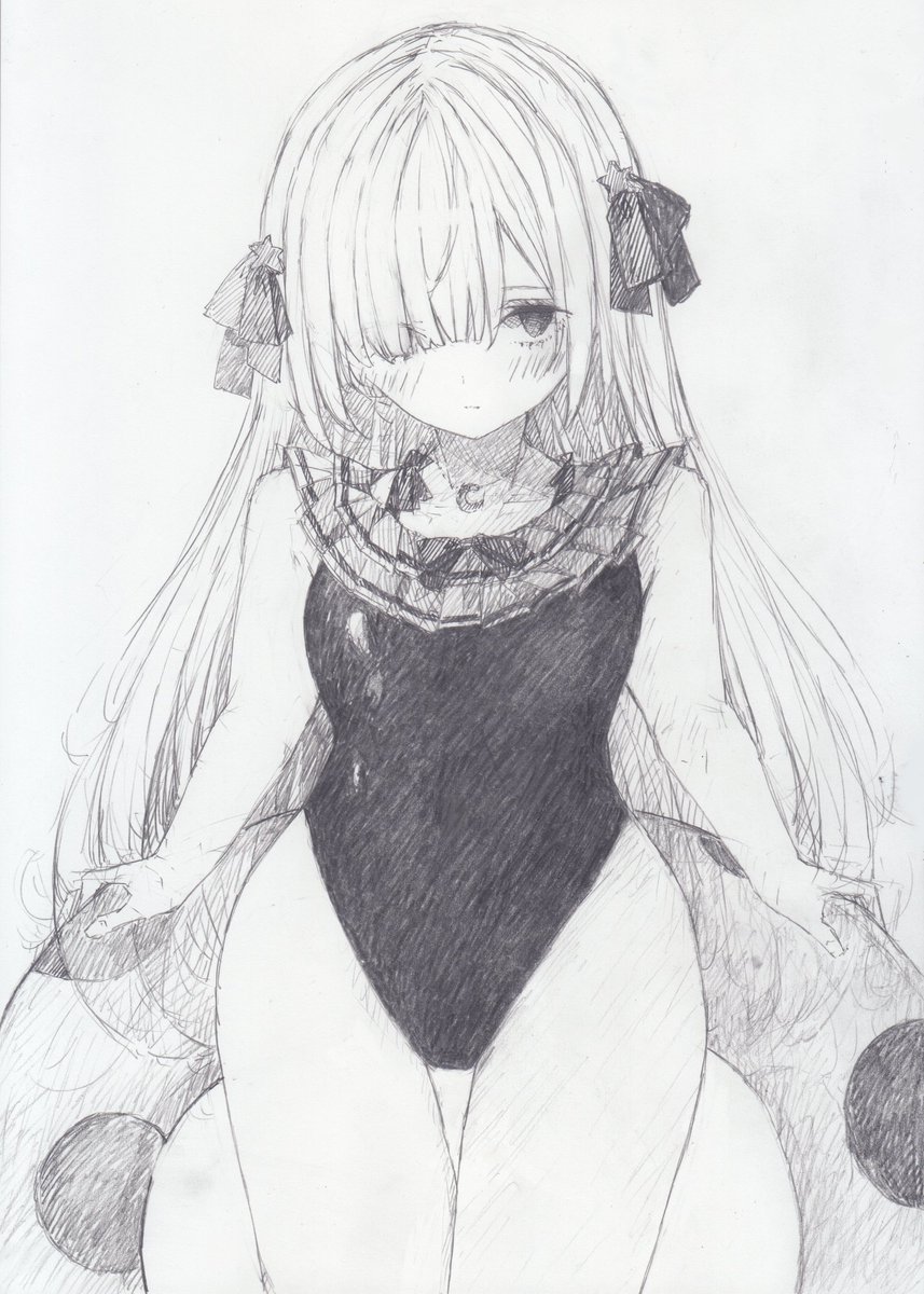 「リクエストありがとうございました! シャーペンで描かせて頂きました。 #skeb」|くろいうさぎのイラスト