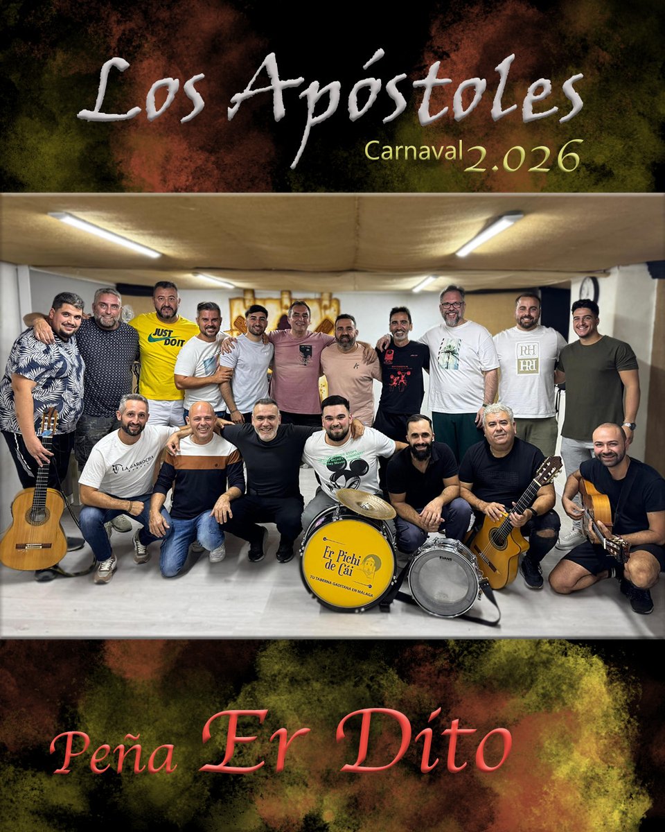ComparsaErDito's tweet image. Con muchísima ilusión os presentamos a nuestros Apóstoles para 2026 ¡¡a rezar herman@s!!