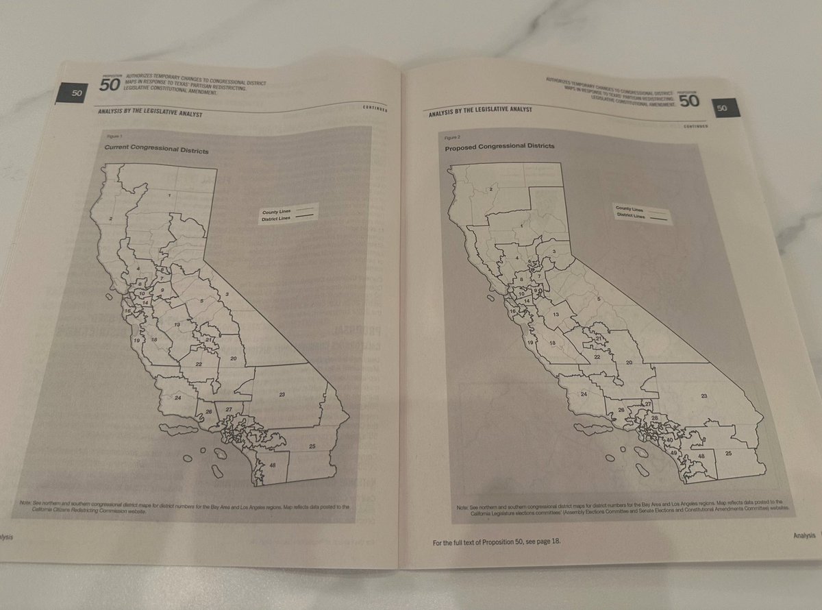 Untrue. Every registered voter in California was sent a guide containing the current and proposed maps.
