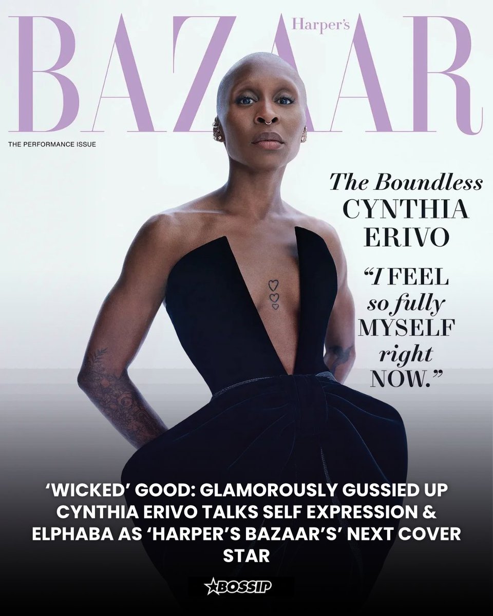 Cynthia Erivo graces Harper's BAZAAR's November 2025 cover, opening up  about self-expression, fame, and embodying the green and mean Elphaba in  the Oscar-winning 'Wicked.' https://t.co/juAb06I9Ip More on  https://t.co/yyFtonbnk4 : Cass Bird /