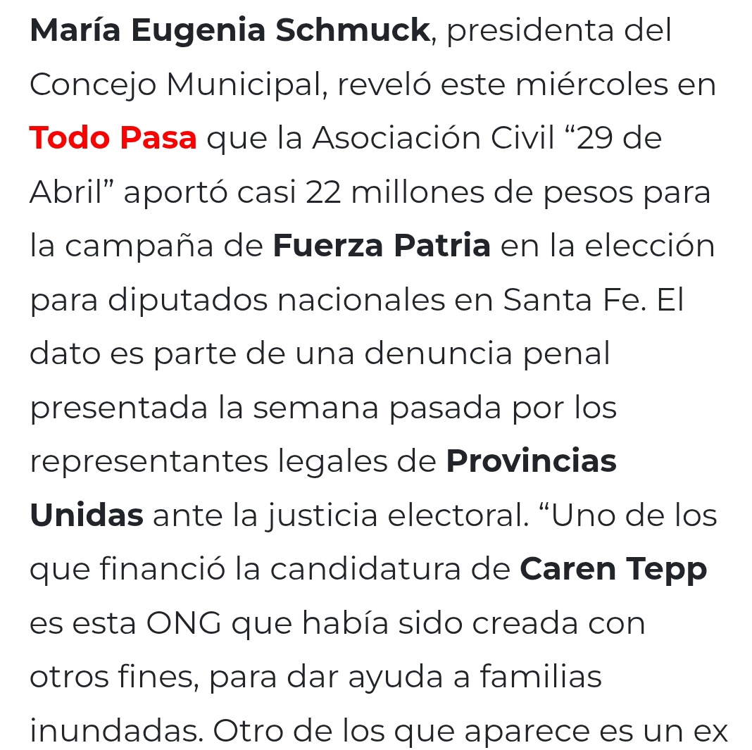 Denunciaron a Caren Tepp por malversación de fondos de una ONG para su campaña electoral.

Ya estaban robando desde antes de asumir