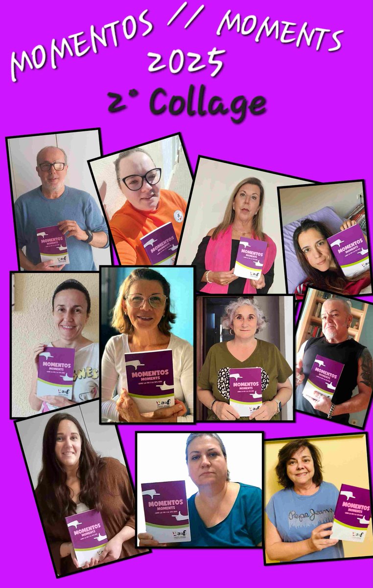 Avafi1's tweet image. Este es el segundo collage con más autores/as del libro Momentos.
Gracias por vuestra colaboración.
(con las personas que aun no han enviado la foto y que lo deseen, haremos el 3 collage)
Si aun no has visto la información sobre este tema, visita :
avafi.org/presentacion-m…