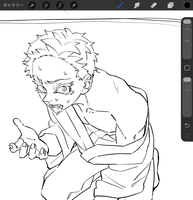 ちょっと描いてみたいの描いている 