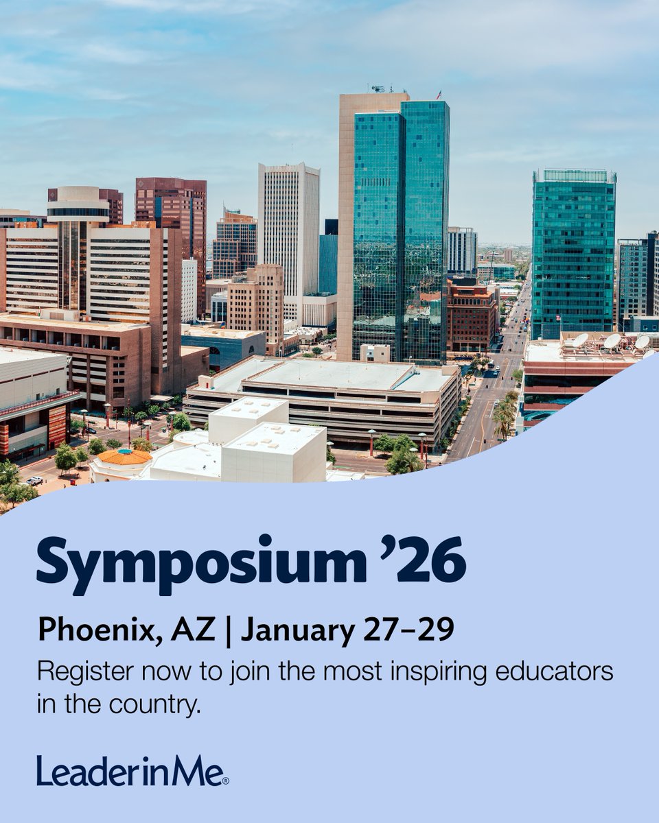 AndreaKCrafton's tweet photo. We also have a Symposium ‘26 in Phoenix, Jan 27–29.
More information here: https://t.co/FBmydZC8YO

#Symposium26 #LeaderInMe #EdLeadership https://t.co/E5dGkXKLw1