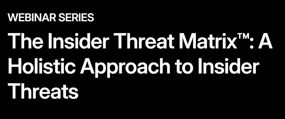 ITMFramework's tweet image. Live today: Ryan Bellows &amp;amp; Kasey Olbrych on using the Insider Threat Matrix™ to advance your insider risk program. Hosted by @Proofpoint.

🕒 10 AM PT / 1 PM ET / 5 PM GMT

🔗proofpoint.com/us/resources/w…