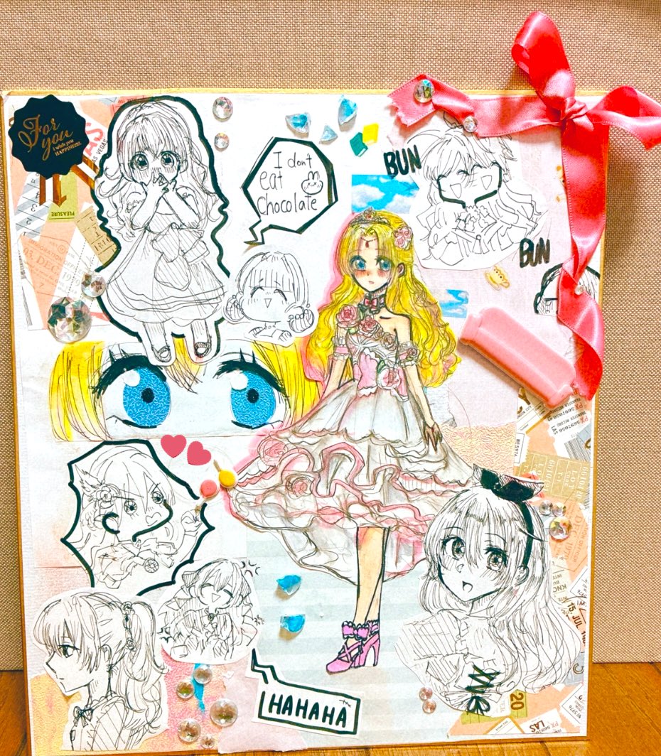 Suutyann3's tweet photo. #ある姫 #ある日お姫様になってしまった件について  #イラスト  #イラスト好きな人と繋がりたい  #ある姫好きな人と繋がりたい  #アナログイラスト
目は子供の頃に大切にとって置いたキラキラするやつを使いました。 下手くそながらに頑張りました。 https://t.co/EIywROM7wX