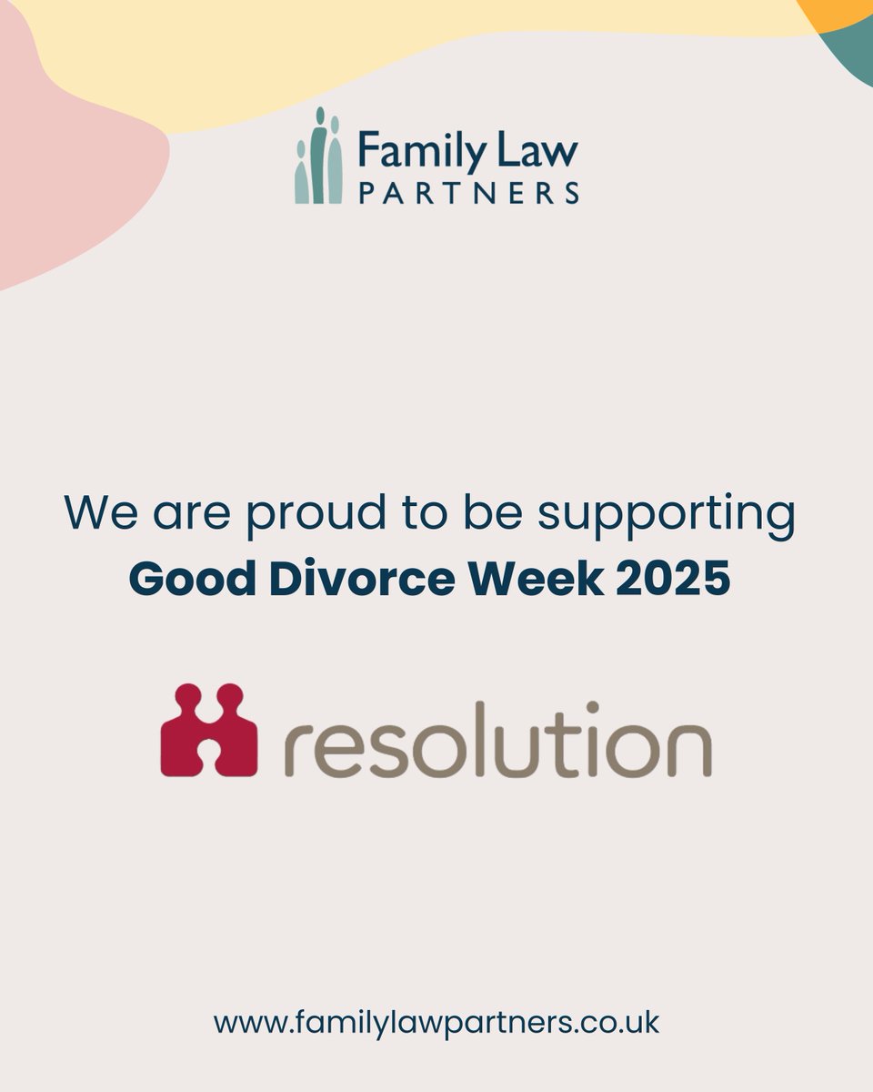 familylawflp's tweet image. This week marks Good Divorce Week 2025, led by Resolution.

We’re proud to support this campaign and uphold Resolution’s Code of Practice, promoting a respectful approach that puts families first.

#GoodDivorceWeek #Resolution #FamilyLawPartners #FamilyLawUK #ConstructiveDivorce
