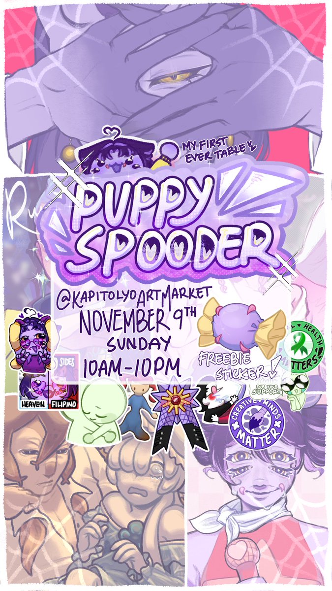 FILIPINO FOLLOWERS, MUTUALS, AND FRIENDS!! Wanna go to a place filled with art and artists? One of those artists being... yours truly? I'LL HAVE MY OWN TABLE AT THE KAPITOLYO ART MARKET! my friends will be there helping me out too so don't be shy, come say hi to all of usss💜