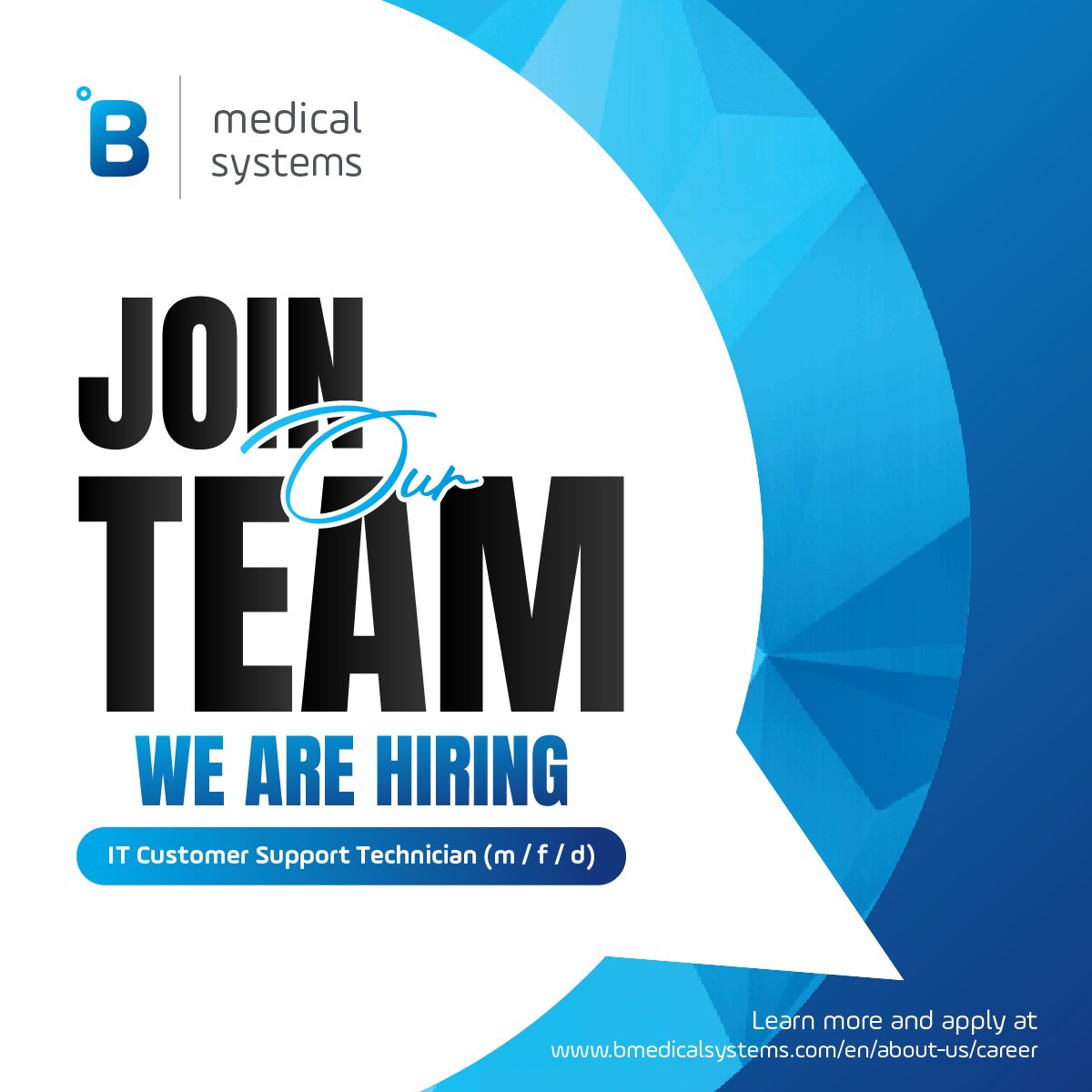 BMedicalSystems's tweet image. 🚀 We’re hiring an IT Customer Support Technician (m/f/d)!
Join our After Sales team to support, train &amp;amp; advise customers on our temperature monitoring platforms.
 
Apply now 👉 ow.ly/Mvtq50XjG45
 
#MonitoringSolutions #CustomerSupport