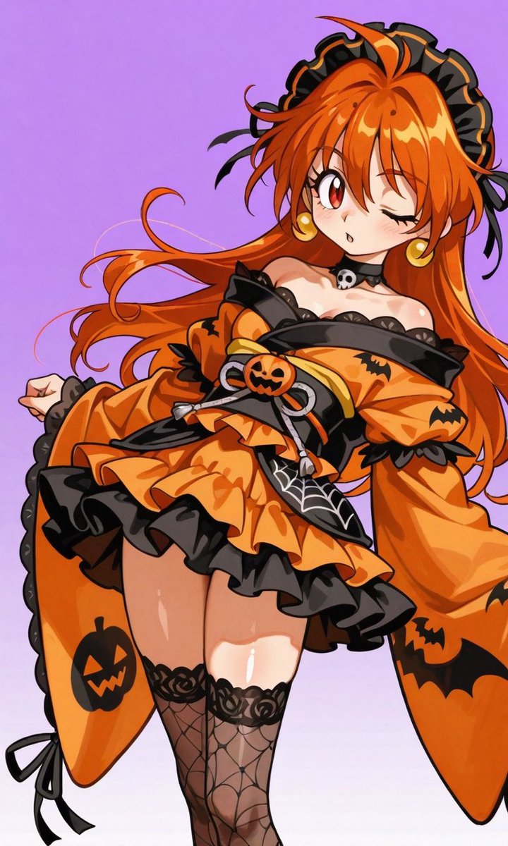 roah16333's tweet photo. ハロウィンが待ちきれないリナ=インバース⑨(スレイヤーズ)

10月29日は“いい和服の日👘”だから、和服モチーフのパンプキン着物よ。ハロウィンコスってこういうのでいいのよ。わかった！？

あんたに任せておくと、どんな服着させられるかわかったもんじゃないんだから…

#和服の日
#ハロウィン https://t.co/LMhSvq9ive