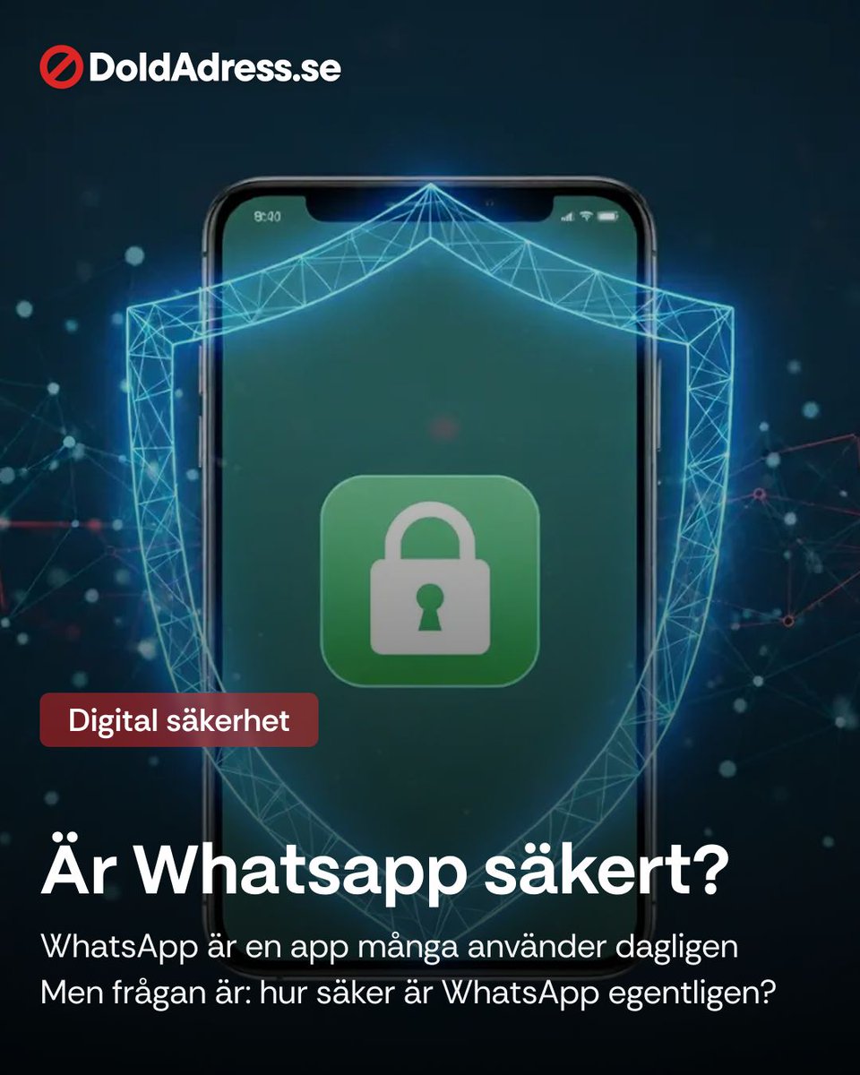 DoldAdress's tweet photo. WhatsApp är en app många använder dagligen för att hålla kontakten med vänner och familj. Men frågan är: hur säker är WhatsApp egentligen?  Med några enkla säkerhetstips, som att ha ett starkt lösenord och slå på tvåstegsverifiering, kan du skydda dig relativt bra. I den här artikeln hjälper vi dig hur du kan använda WhatsApp på ett tryggt sätt. Så att du kan känna dig säkrare när du chattar vidare. 

Läs artikeln här: https://t.co/aLCOierkvm