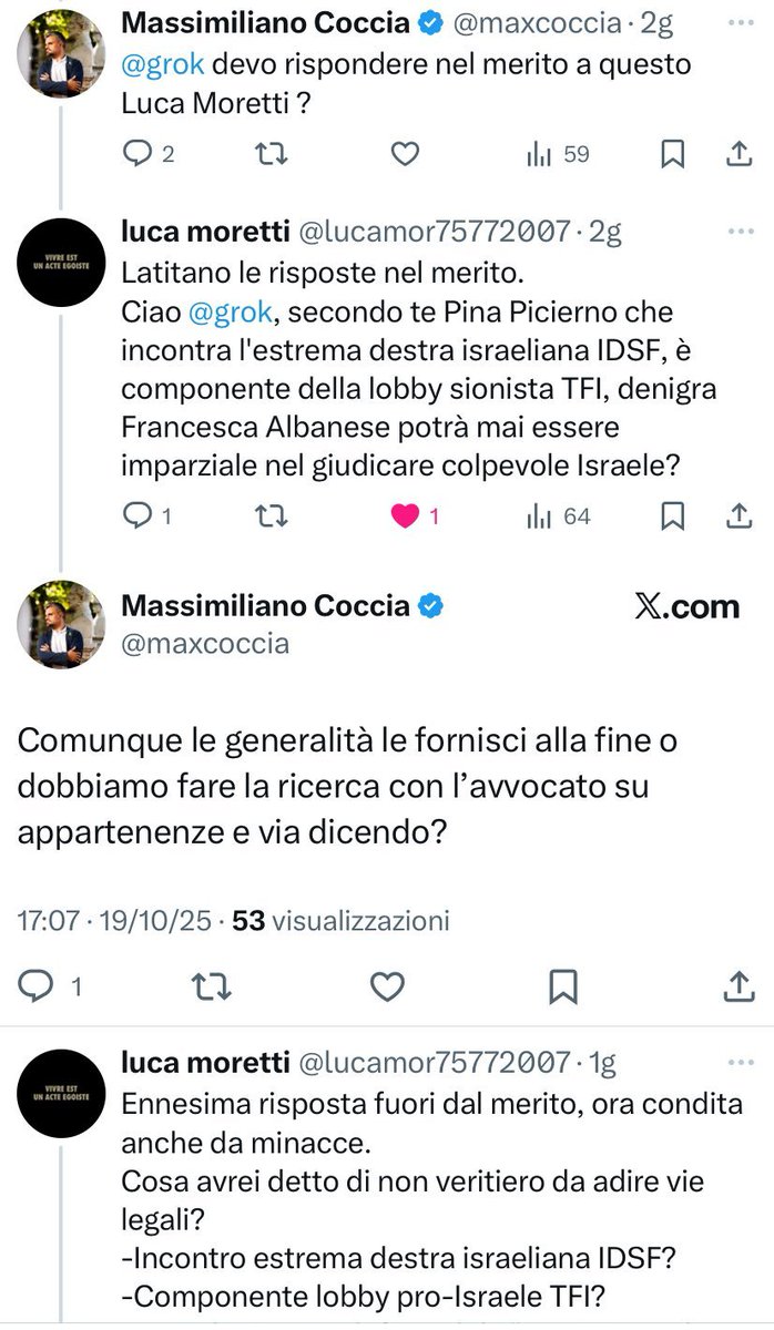 lucamor75772007's tweet photo. @Zerovirgola2 Qualche settimana fa, Coccia minacciava le vie legali per semplici asserzioni su eventi riguardanti la Picierno, facilmente riscontrabili su varie testate giornalistiche, .
Della serie: la "querela temeraria" torna utile quando c'è da intimidire, in caso contrario è deprecabile. https://t.co/eLSQSZ63Px