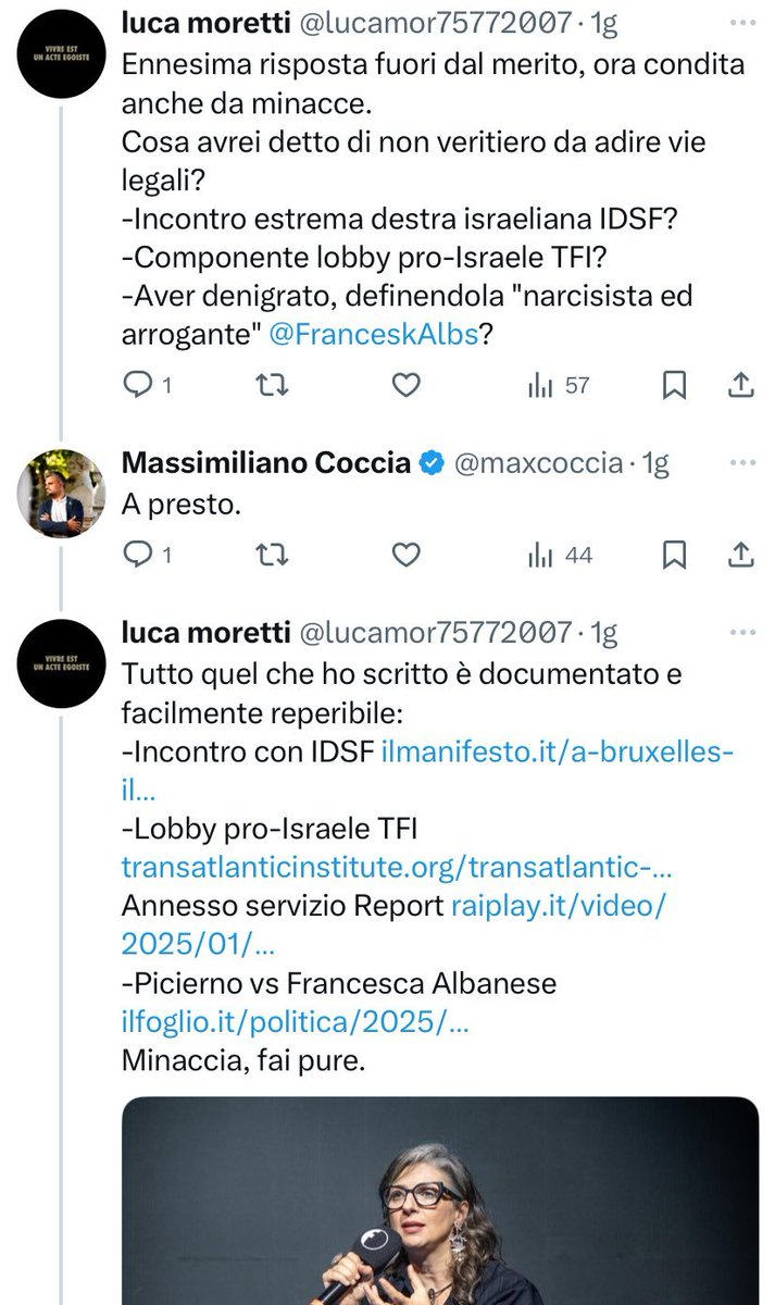 lucamor75772007's tweet photo. @Zerovirgola2 Qualche settimana fa, Coccia minacciava le vie legali per semplici asserzioni su eventi riguardanti la Picierno, facilmente riscontrabili su varie testate giornalistiche, .
Della serie: la "querela temeraria" torna utile quando c'è da intimidire, in caso contrario è deprecabile. https://t.co/eLSQSZ63Px
