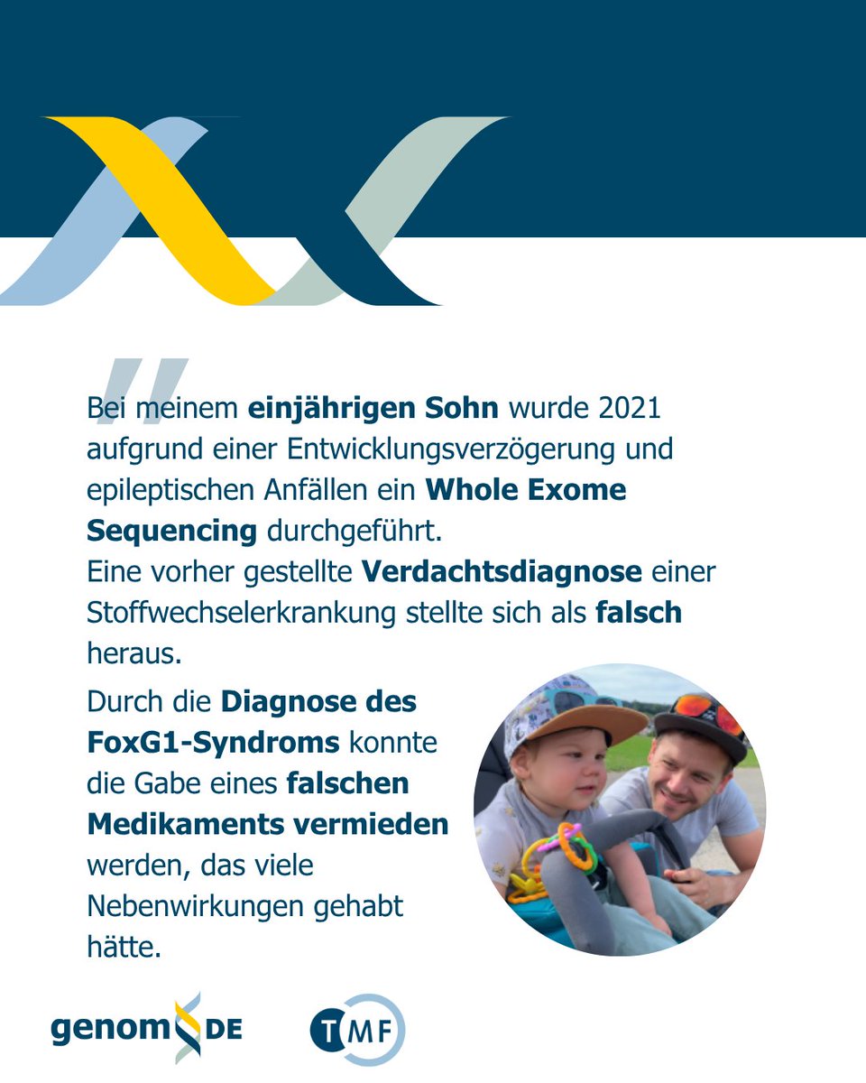 genomDE's tweet photo. Ein genetischer Zufallsbefund rettet Leben: Bei seinem Sohn wurde per WES das FOXG1-Syndrom diagnostiziert. Dabei entdeckten Ärzte auch beim Vater eine seltene Herzerkrankung (ARVC).
Dank Defibrillator &amp; Früherkennung ist die Familie heute sicher betreut.
https://t.co/W9Bh1jKPJ6 https://t.co/ZBl8dbZncX