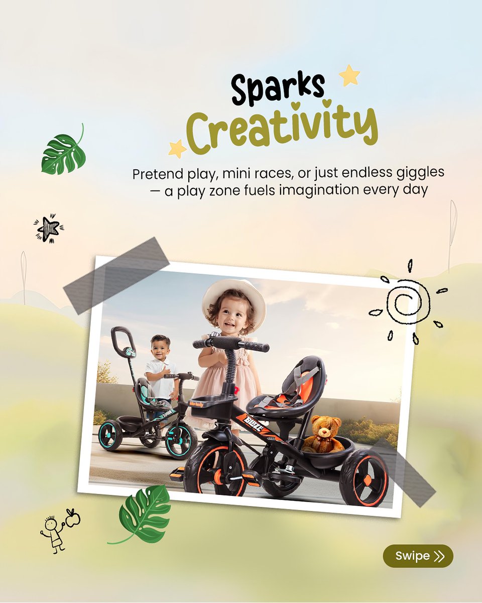 Baybee_IN's tweet photo. Not just play, purposeful play! 🎯

🛝 A home play zone means safety, movement, and imagination all in one!

So tell us, would your little one zoom to the 🛴 Scooter, 🚗 Magic Car, or 🐻 Ride-On first? 👇

#BaybeePlayZone #BaybeeIndia #ParentingMadeFun #PlayTime https://t.co/VpfVqT8j0H