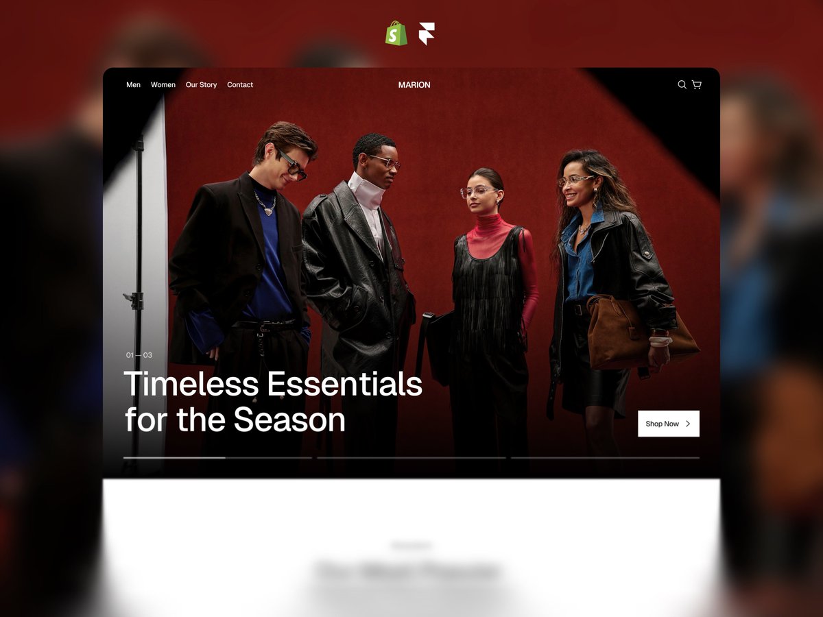 zolotovdesigner's tweet image. 🚨 Limited Time Giveaway 🚨
My new Ecommerce Template is FREE for a short time 👀
Perfect for fashion brands that want a clean, premium store — originally $79
🧩 Built with @insertframe plugin, connected to Shopify
📩 Comment "MARION" — I’ll DM you the remix link
