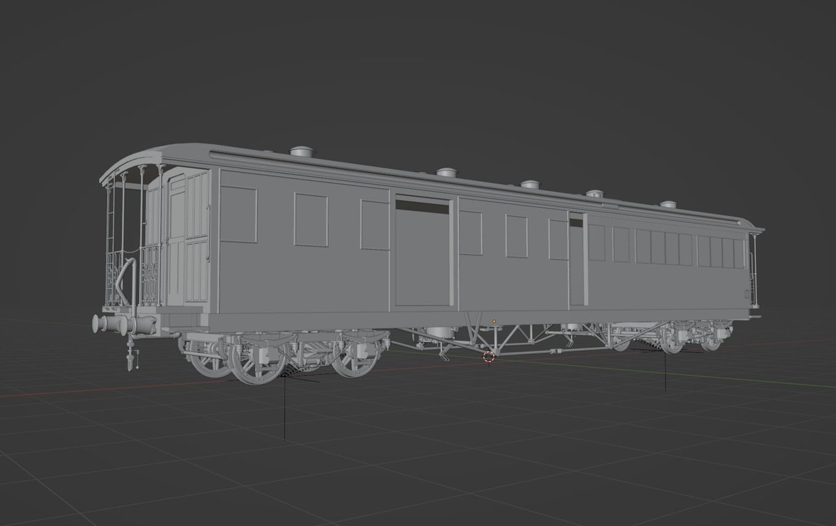 明治30年式の制作を再開です。まずは、ホハユフ8100から。
写真だと郵便室上部の油灯は３つなのですが、略図と同じく２つにしてみています