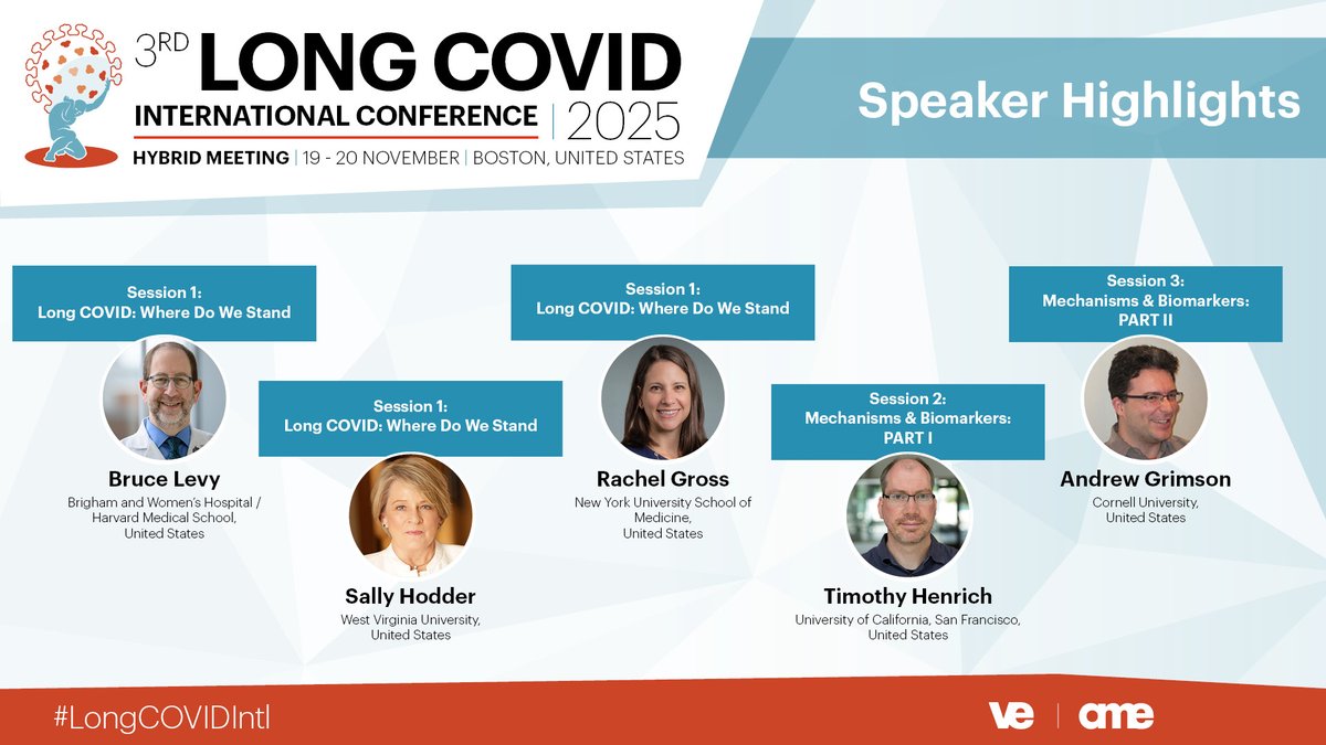 📢 3 weeks to go until the Long COVID Conference 2025
Join us in Boston or online for powerful insights from keynote speakers &amp; expert panelists.

🔗 Final call to register amededu.co/47cQW3M

Let's shape the future of #LongCOVID care together
#LongCOVIDIntl <a href="/Academic_MedEdu/">Academic Medical Education</a>