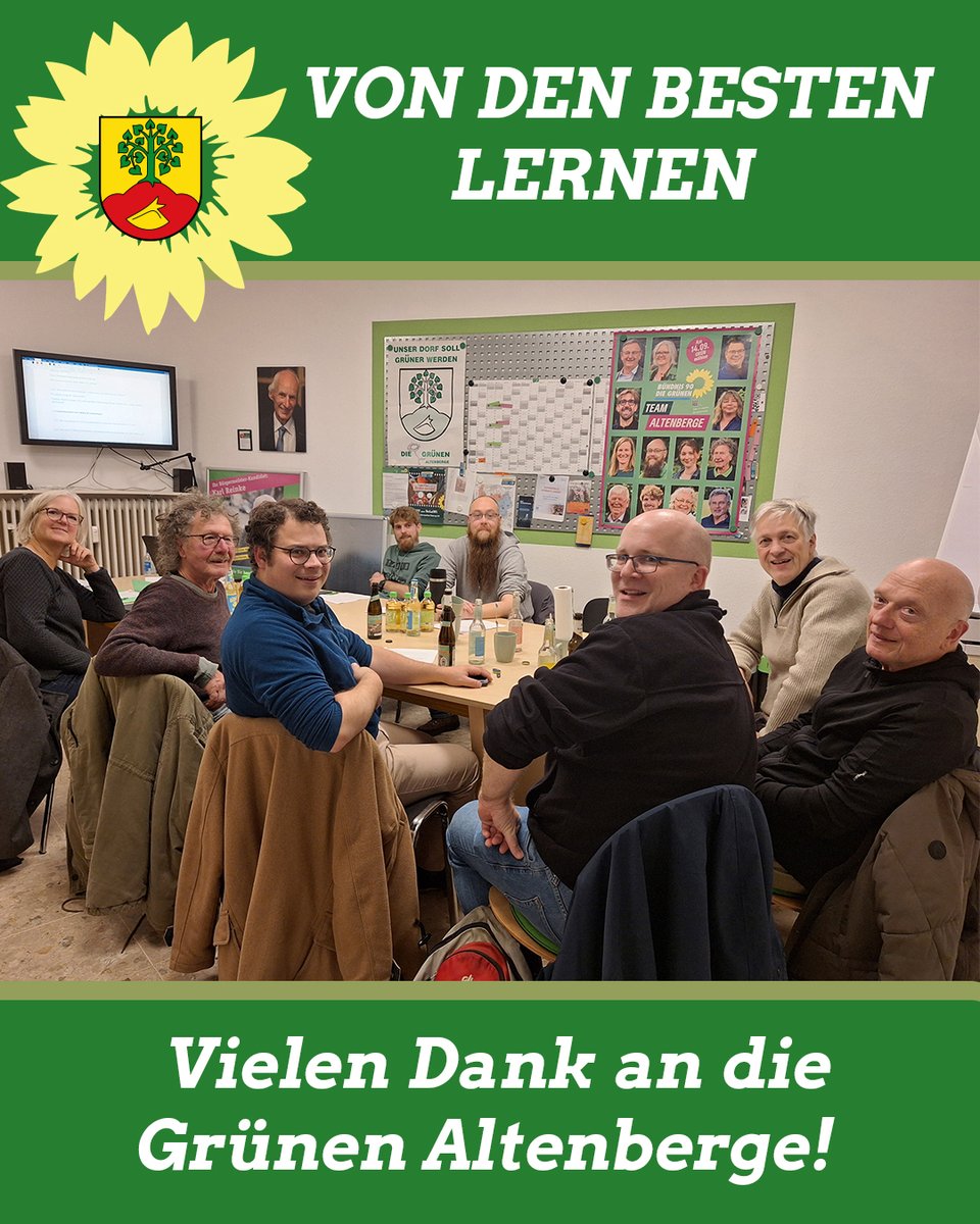 Herzlichen Dank nach Altenberge 💚🙏

Die Grünen Altenberge haben bei der Kommunalwahl das beste Ergebnis im Kreis Steinfurt erzielt und sich liebenswürdigerweise bereit erklärt, ihre Erfahrungen mit uns und anderen OVs zu teilen.

gruene-altenberge.de