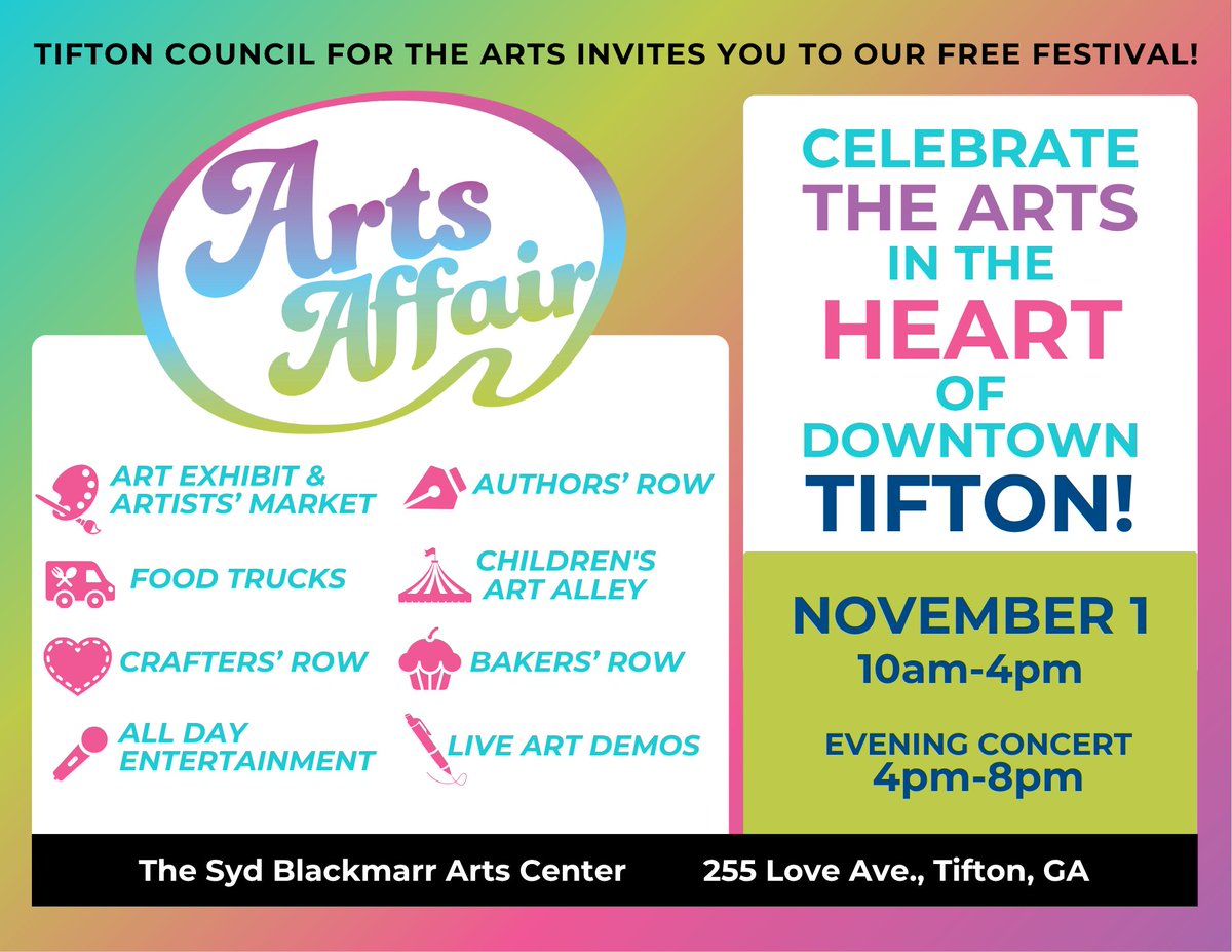 This weekend, stop by the Tifton Arts Affair!