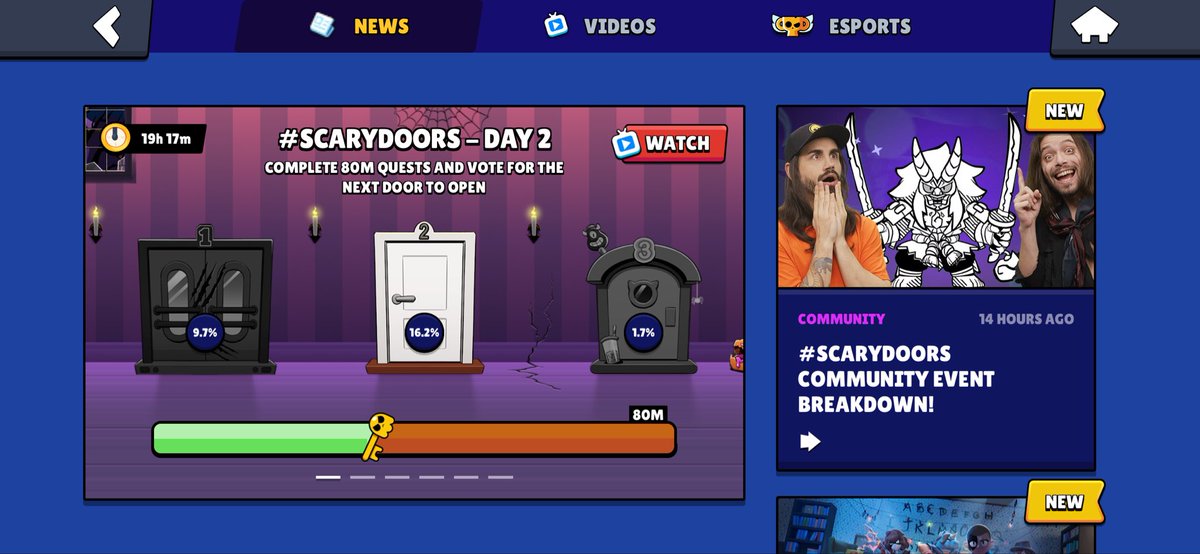 Day 2 voted for 🚪 number 2! Coincidence?!? #BrawlStars #ScaryDoors