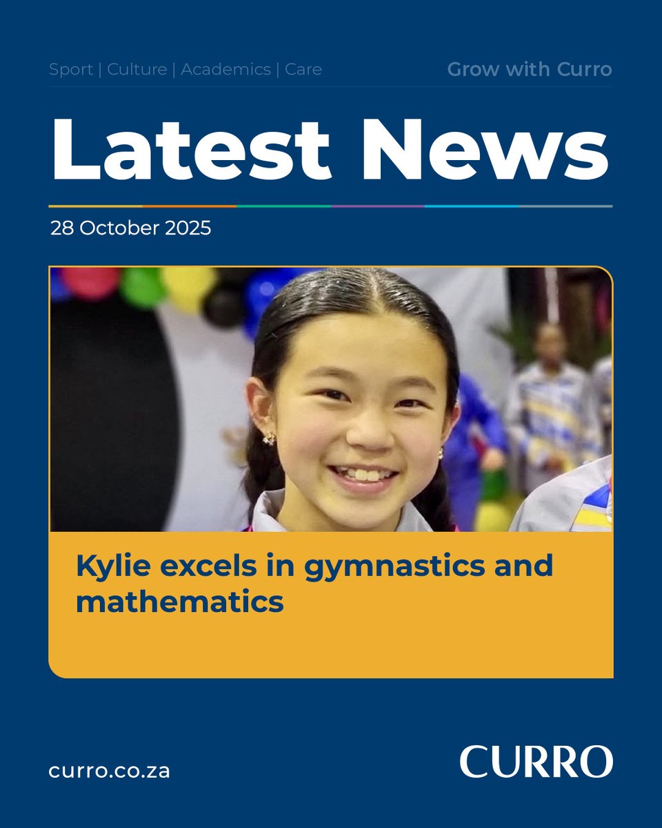🤸‍♀️📘 From balance beams to equations!

Courtney House International’s Kylie Leung shines in both gymnastics and mathematics, earning national recognition in both fields. 🌟

Read more 👉 ow.ly/iiu550XjGpx

#Curro #QualityEducation #FutureLeaders