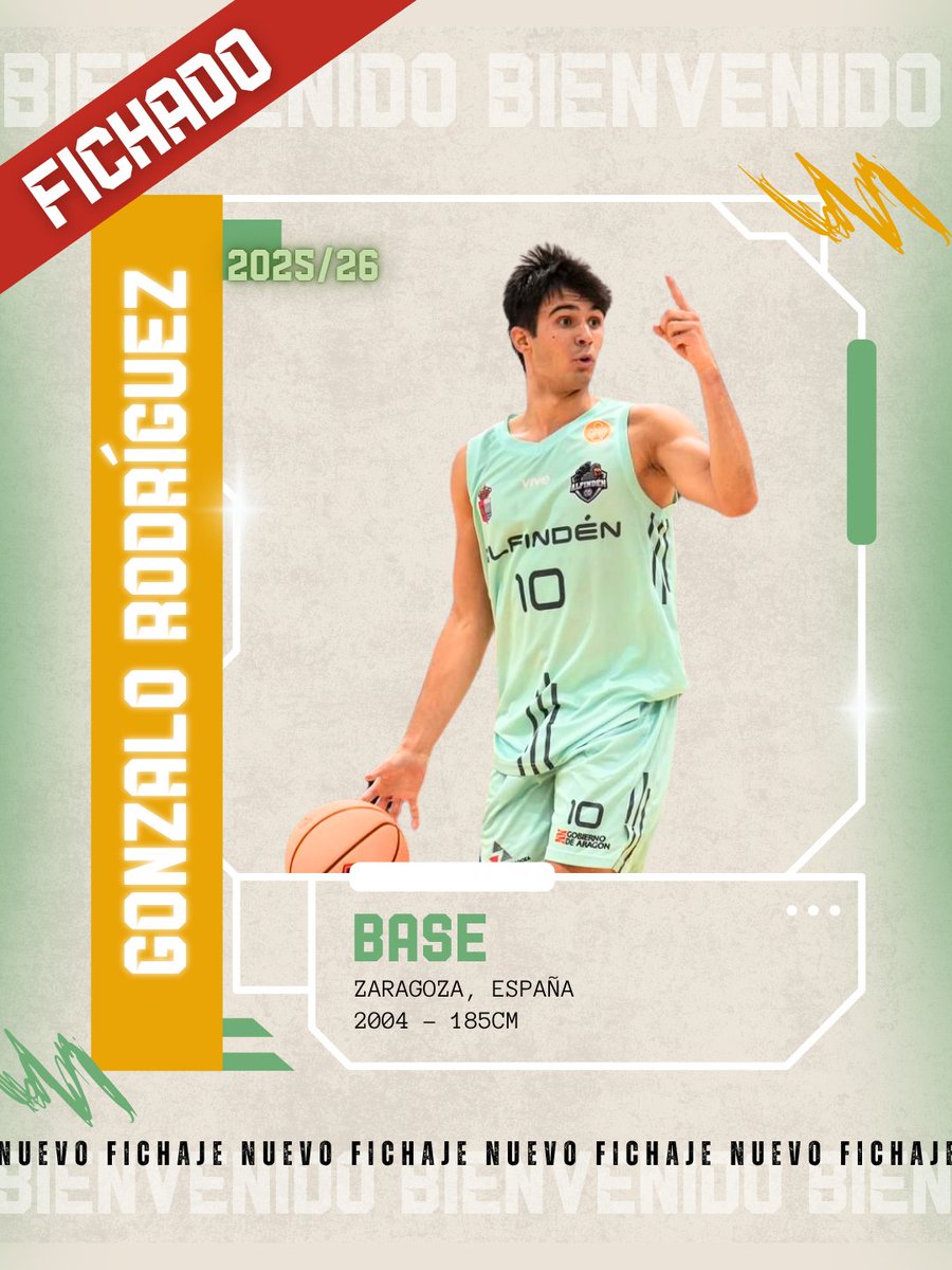 🔄¡Nuevo Fichaje! Gonzalo Rodríguez se une al Peñas!

🏀Base | 1,85 m | Zaragoza, 2004
Gonzalo llega para aportar talento Aragonés💪

💥Se convirtió en el jugador más valorado de Tercera FEB
📊Promedia: 17 pts, 8 asist y 24 valoración

👋 ¡Bienvenido, Gonzalo!
🏟️ ¡Aúpa Peñas!💚🤍