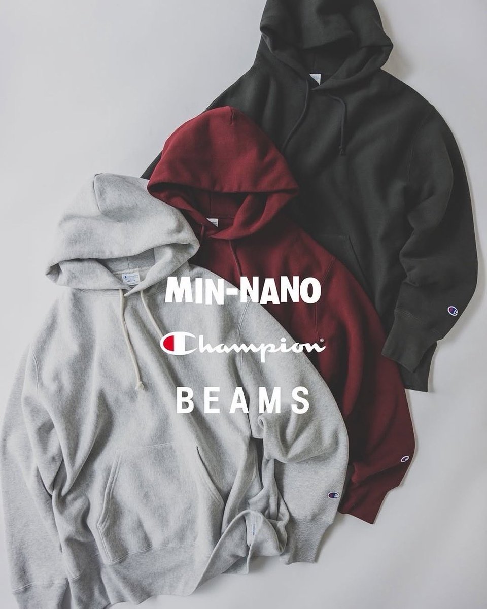 Champion x BEAMS by MIN-NANO 25FW リバースウィーブスウェットが国内