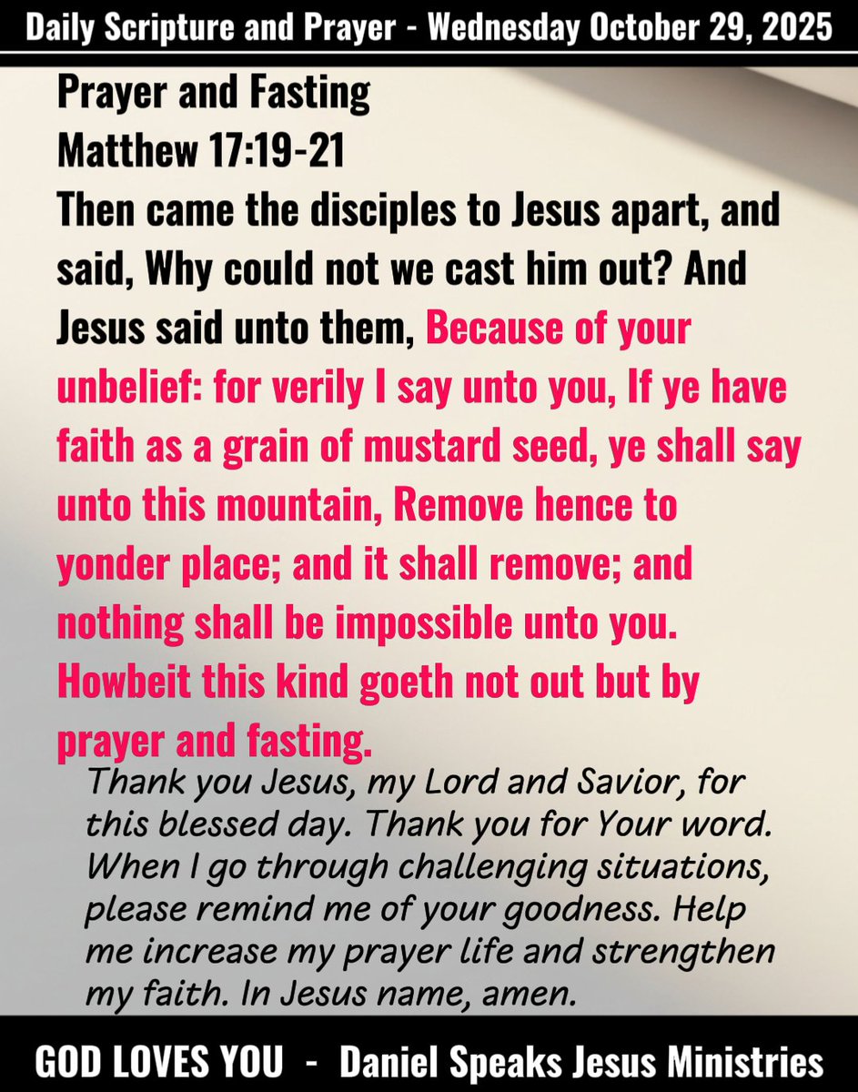 danwolffdotcom's tweet image. Prayer and fasting will certainly increase your faith.
#dailyscripture #prayer #Edification