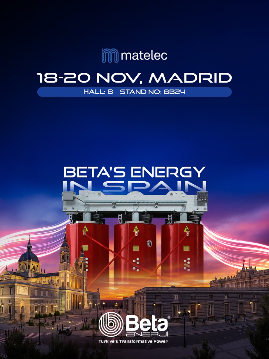 🇹🇷 Kasım Ayı Fuar Takvimimiz ⚡️

Kasım ayında enerjimizi dünyanın dört bir yanına taşımaya devam ediyoruz!
🌍 Beta Enerji olarak:
•3–6 Kasım / Libya Ziyareti
•5–6 Kasım / Tech Show Paris (Stand D80)
•11–13 Kasım / FISE Medellin – Colombia (Stand AM-186, AM-187, AM-192, AM-193)