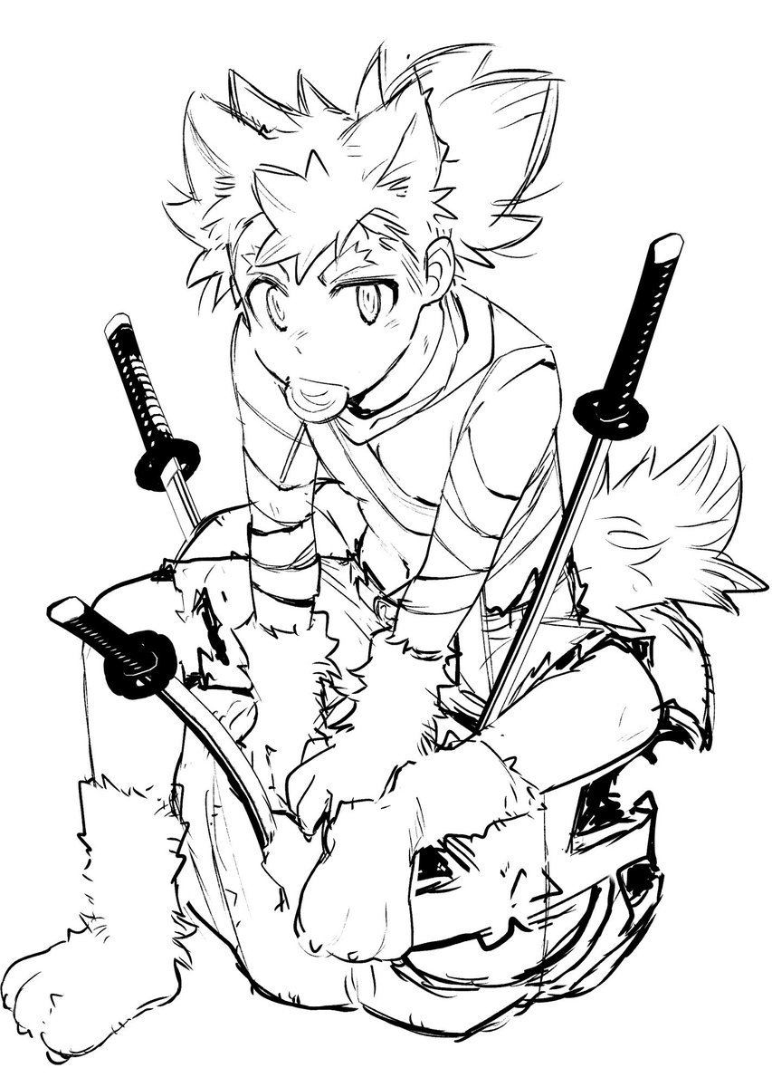 ムサシに無理矢理ハロウィンをさせる🐺 