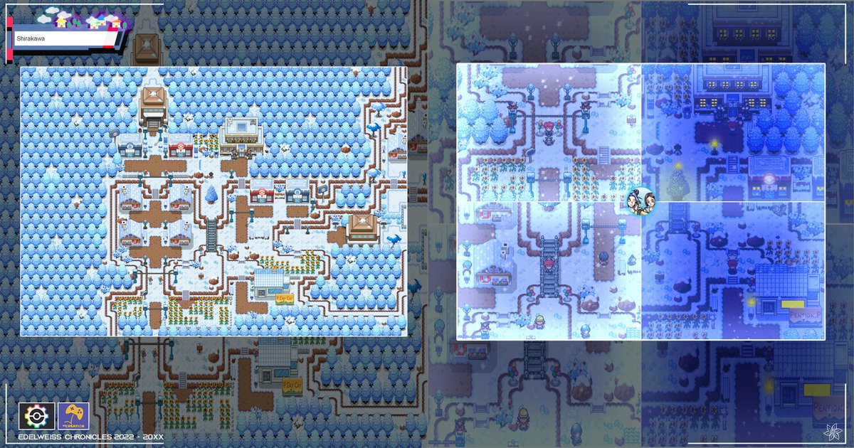 🇫🇷❄️
Hey,
La ville de l’arène Glace s’est refaite une beauté ! Elle arrivera en jeu lors du prochain patch de correctifs.🌸

🇬🇧❄️
Hey,
The Ice-type Gym city got a fresh new look! It’ll arrive in-game with the next correctif patch update 🌸