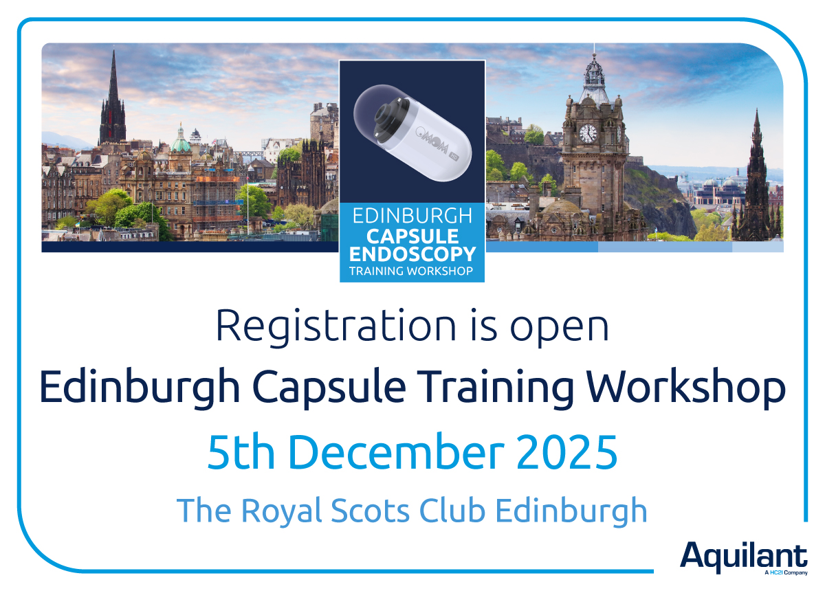 Aquilant_Endo's tweet photo. Registration is open for the Edinburgh #CapsuleEndoscopy Training, on 5th December 2025.
 
Join Aquilant and @john_plevris, along with Sarah Douglas, @drreenasidhu1, @chattree_amit, Miguel Mascarenhas, Sarah Minns-Lyons, and @PlevrisN. 

Register here: https://t.co/dkQHTVbDqx https://t.co/WUUFqzkCSQ