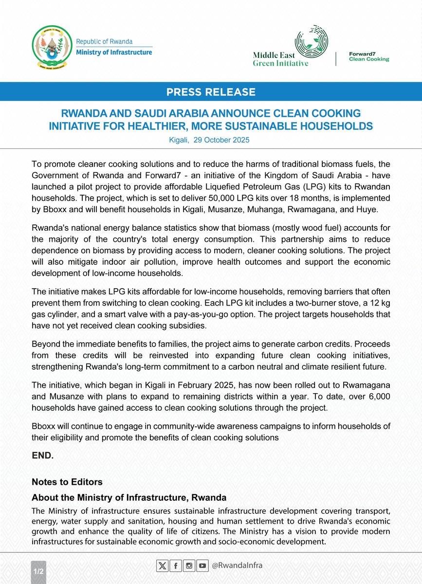 Ministry of Infrastructure | Rwanda tweet media