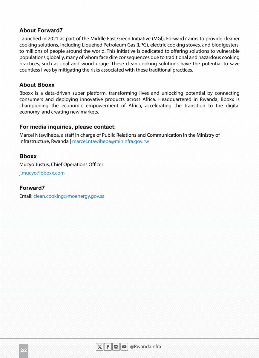 Ministry of Infrastructure | Rwanda tweet media